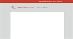 Desktop Screenshot of mbasaproperties.co.za